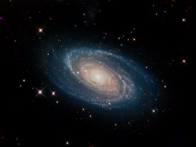 Branch filtering of image of M81 spiral galaxy